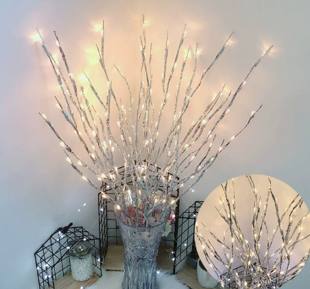 🎄 LED Willow Branch Lights Battery-Powered Twig Light