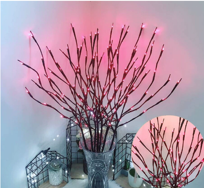 🎄 LED Willow Branch Lights Battery-Powered Twig Light