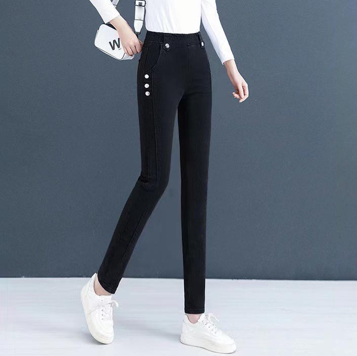 Elastic Warm Plush Skinny Jeans for Women